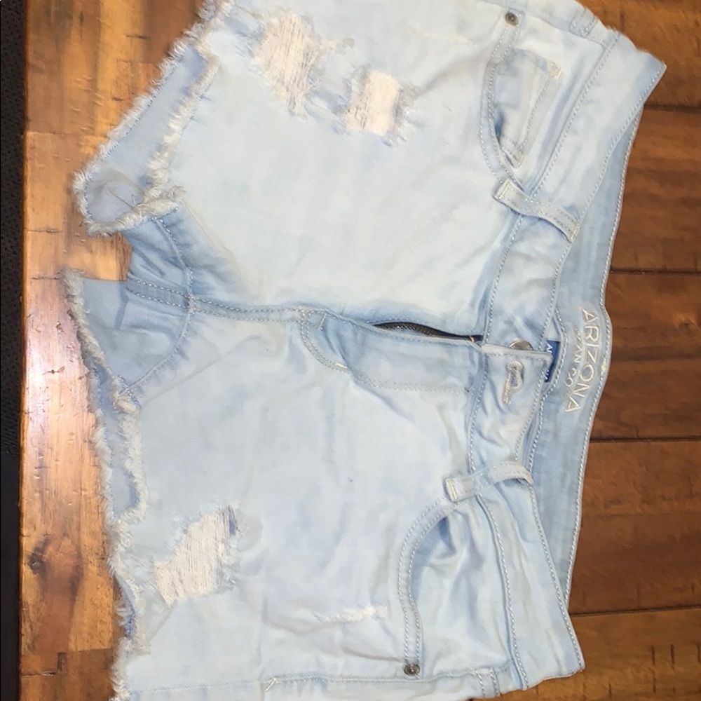 Juniors light jean shorts